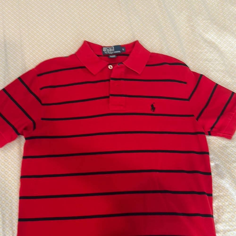 Polo red collard shirt